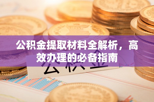 兴海公积金提取材料全解析，高效办理的必备指南