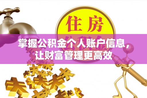 兴海掌握公积金个人账户信息，让财富管理更高效
